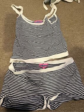 Navy and White Striped set